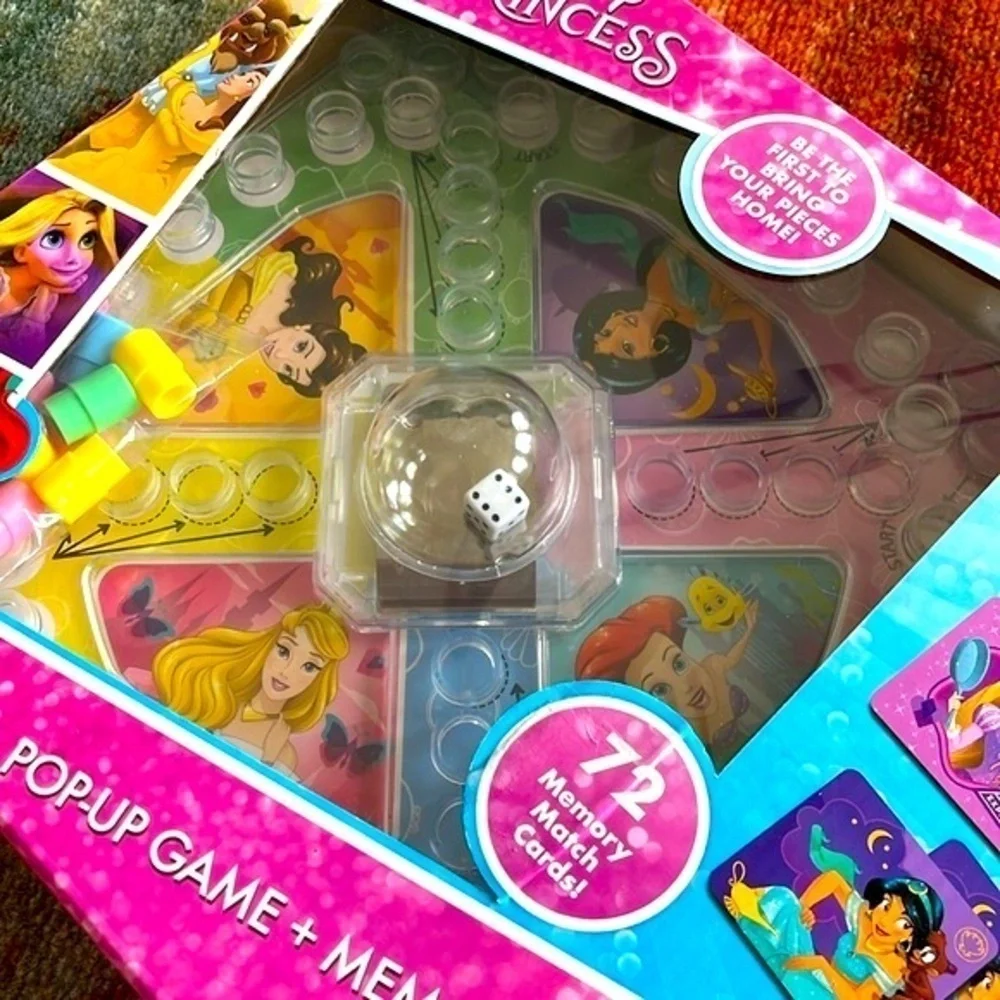 Brand New Disney Princess Pop Up Game & Memory Match Game Ariel Belle Jasmine